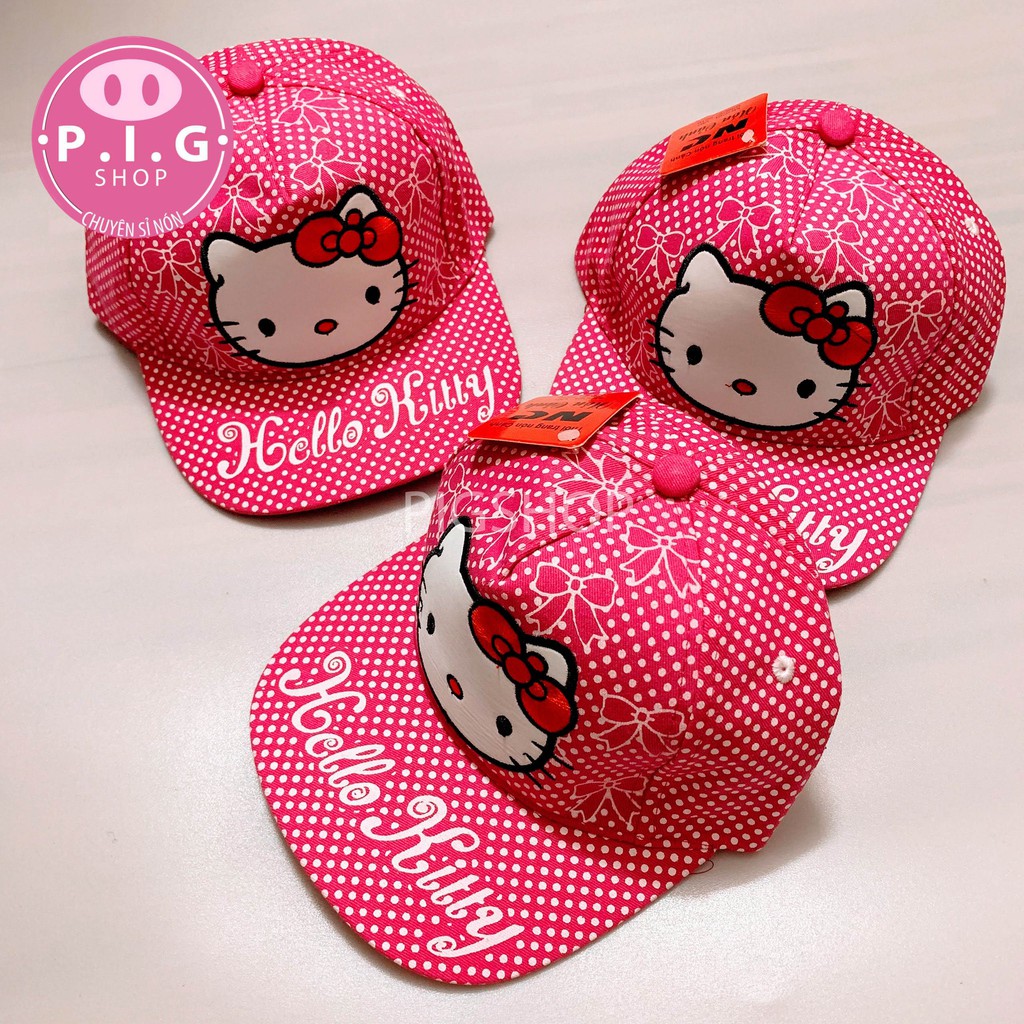 Nón hiphop snapback HELLO KITTY cho bé gái 2-6 tuổI