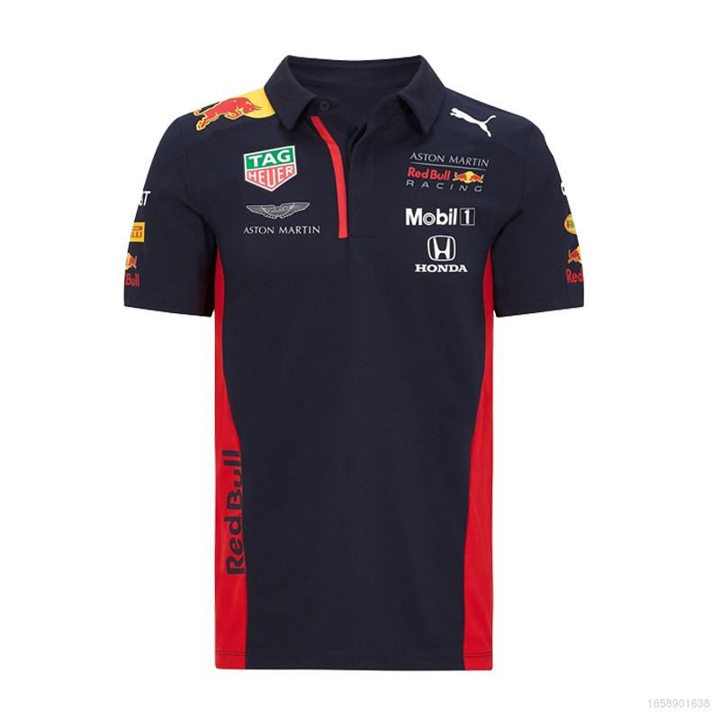 Áo Thun Polo Tay Ngắn Thoáng Khí In Logo Red Bull Thời Trang 2020 F1