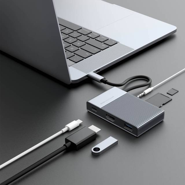 Cổng Chuyển Hyperdrive GEN2 6 in 1 For Macbook, Ipad Pro 2018-2020 G206 [Bảo Hành 24 Tháng] Chính Hãng