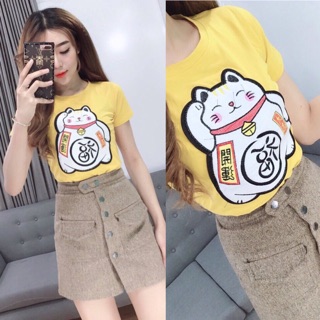 ÁO THUN MÈO THẦN TÀI(MẪU MỚI)