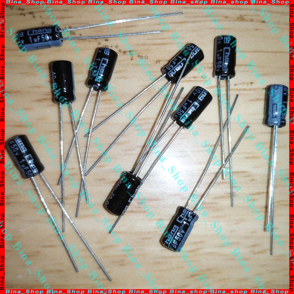 [10 con] Tụ điện 1uF/50V 2uF/50V 10uF/50V tụ hóa phân cực 50V