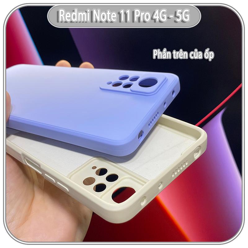 Ốp lưng cho Xiaomi Redmi Note 11 Pro 4G 5G - Note 12 Pro 4G Choice viền vuông dẻo lót nhung che camera