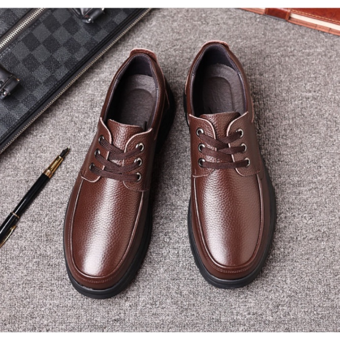 Giày Da Nam Trung Niên Alyly Đẹp Buộc Dây - Thời Trang Lịch Thiệp Và Phong Cách