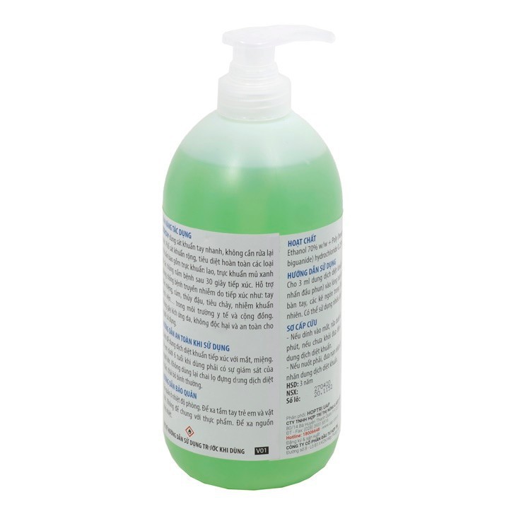 Dung dịch rửa tay khô diệt khuẩn Zero V - 1 lít