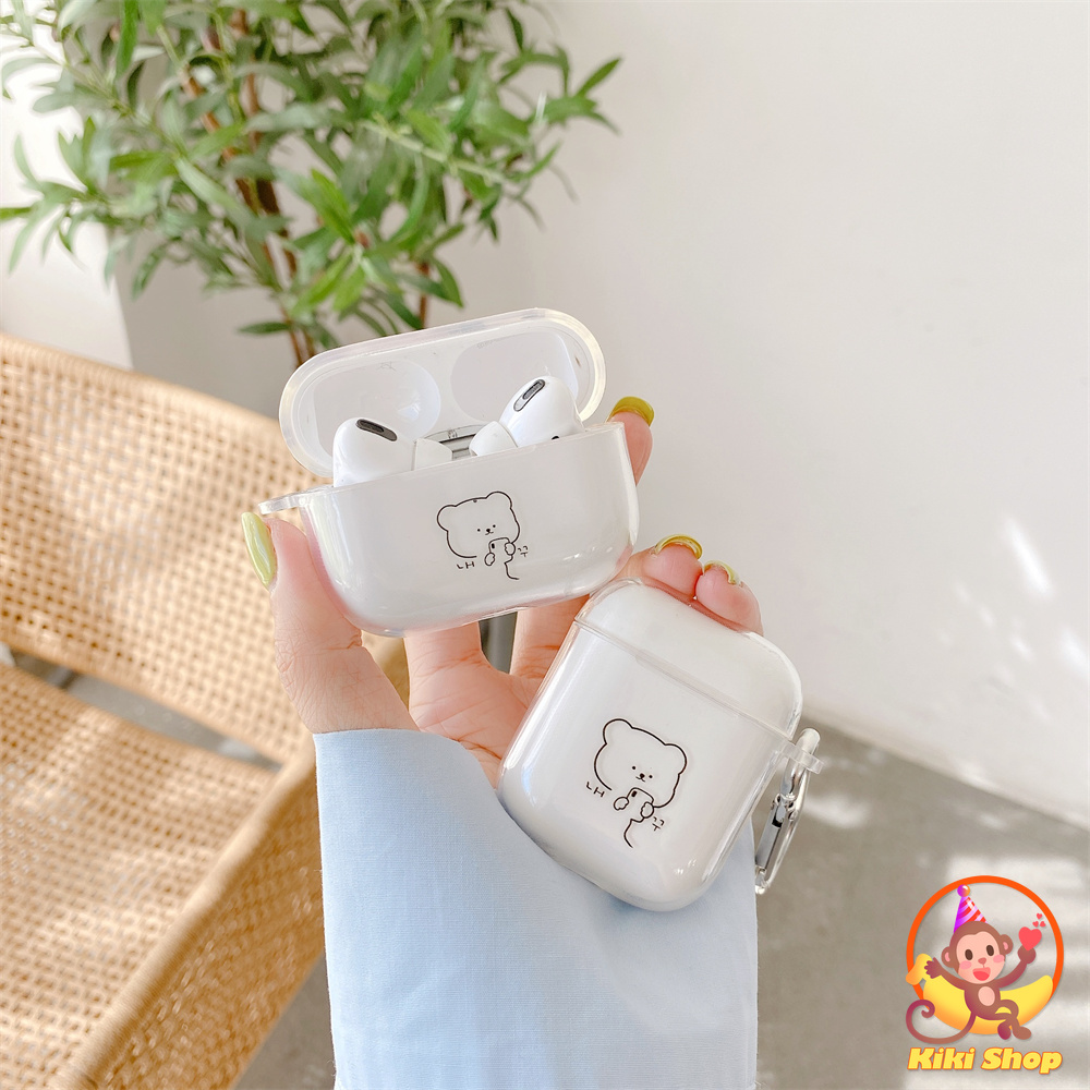 Vỏ Đựng Bảo Vệ Hộp Sạc Tai Nghe Airpods 1 / 2 Hình Chú Gấu Rilakkuma