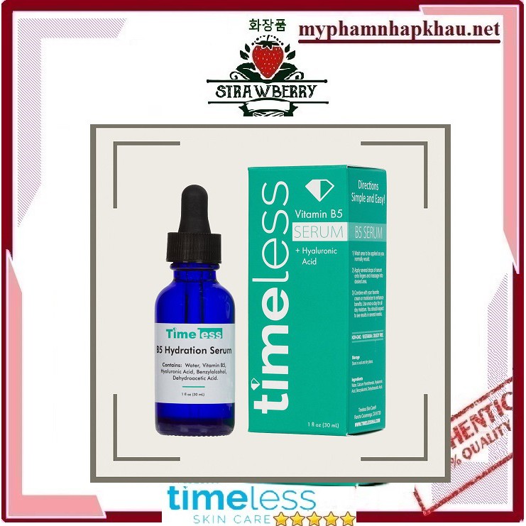 [MẪU MỚI] Tinh Chất Cấp Ẩm Và Phục Hồi Da Timeless - Vitamin B5 + Hyaluronic Acid (Tặng nạ) | BigBuy360 - bigbuy360.vn