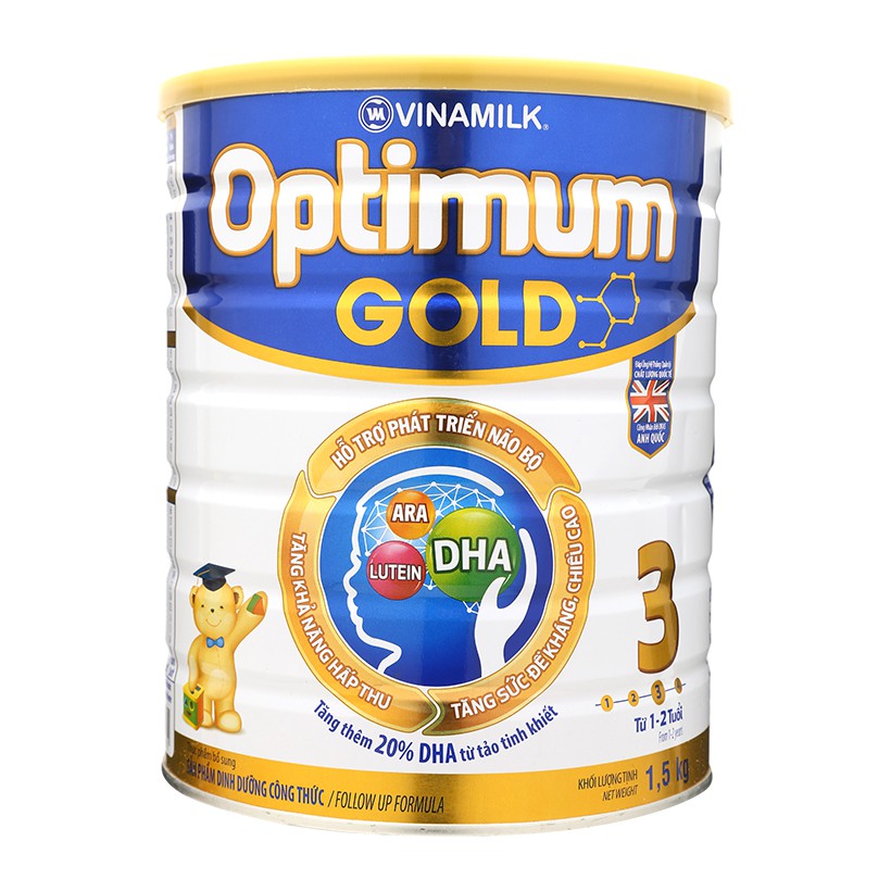 Sữa Optimum Gold 3 - Vinamilk, 1-2 Tuổi, 1.5kg