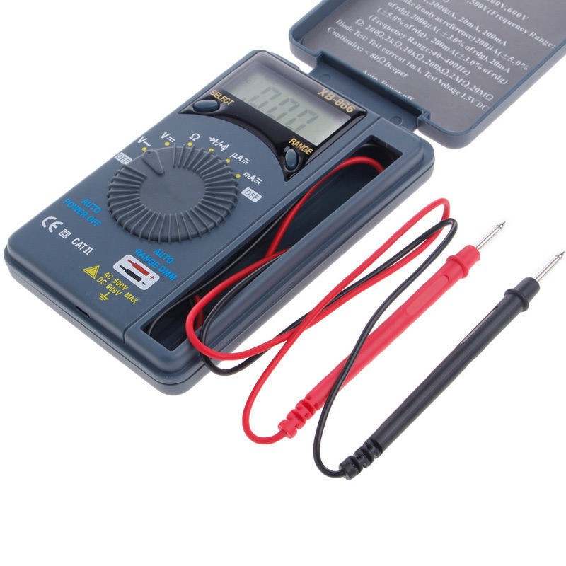 Đồng Hồ Vạn Năng Kỹ Thuật Số Mini XB866 Có Màn Hình LCD Hiển Thị