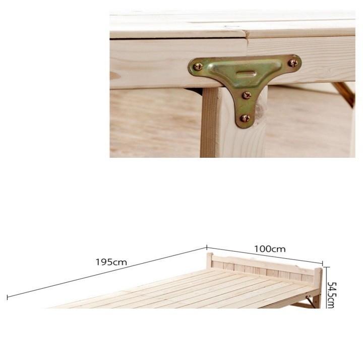 GIƯỜNG XẾP GỖ THÔNG 80 x 195CM | BigBuy360 - bigbuy360.vn