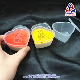 50c Hộp Flan tim Vĩnh Trường 90ml dùng hấp banh Flan - đựng bánh panna cotta - đựng bánh mousse nhỏ