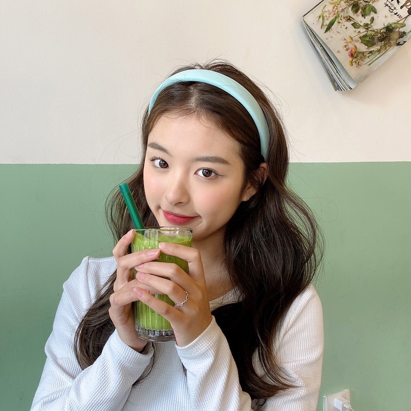 Băng Đô Cài Tóc Bản Rộng Đính Nút Màu Xanh Lá Cây Phong Cách Hàn Quốc Thời Trang Cho Nữ dreamdiary dreamdiary dreamdiary