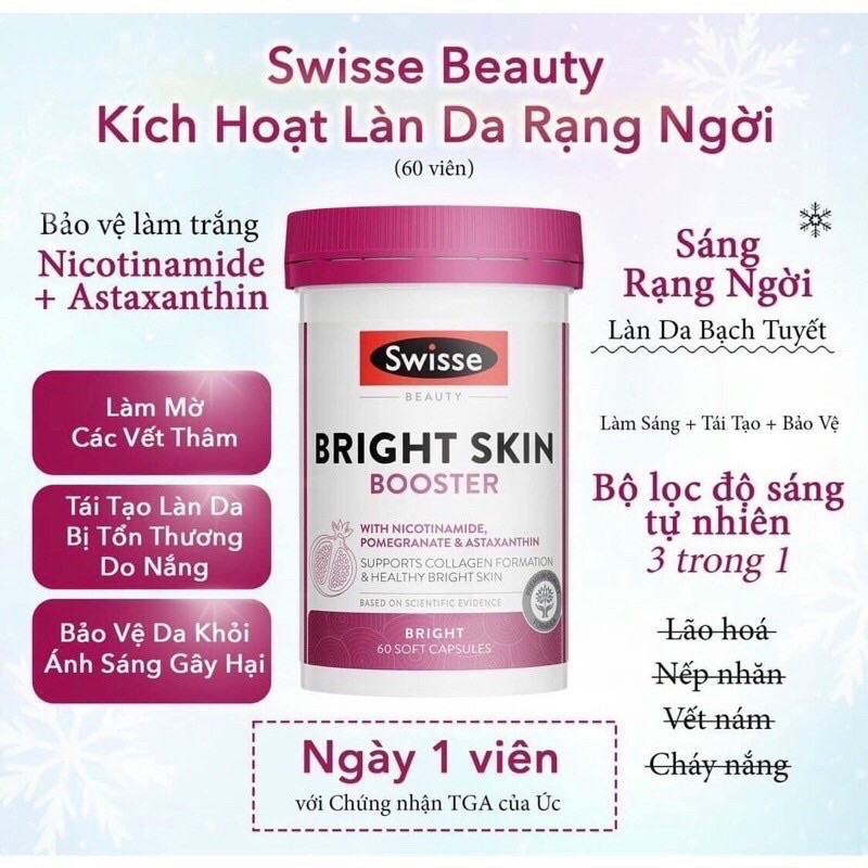 Viên uống sáng da Bright Skin Booster 60 viên
