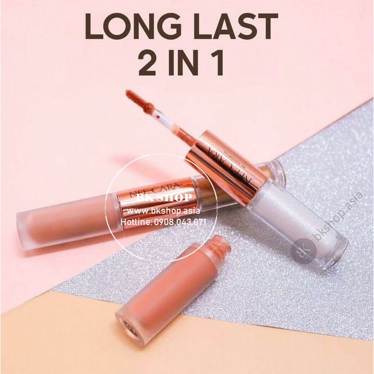 [ An Toàn ][2 IN 1] Màu Mắt Dạng Kem Lì Và Nhũ Glitter Nee Cara Long Last N318