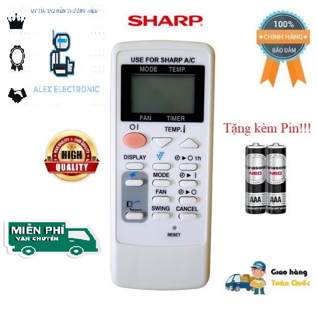 Điều khiển điều hòa Sharp 1&2 chiều Inverter các dòng Sharp AH-X AH-A AY-A- Hàng tốt-Điện tử Alex