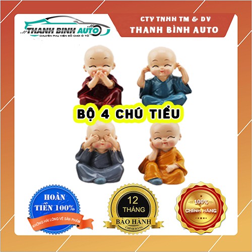 Bộ Tượng 4 Chú Tiểu Tứ Không - Hàng Loại 1 - Rẻ Vô Địch