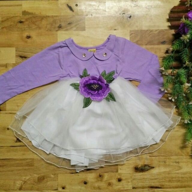 Sale Đầm voan cotton dài tay cho bé 6-14kg 150k còn 120k