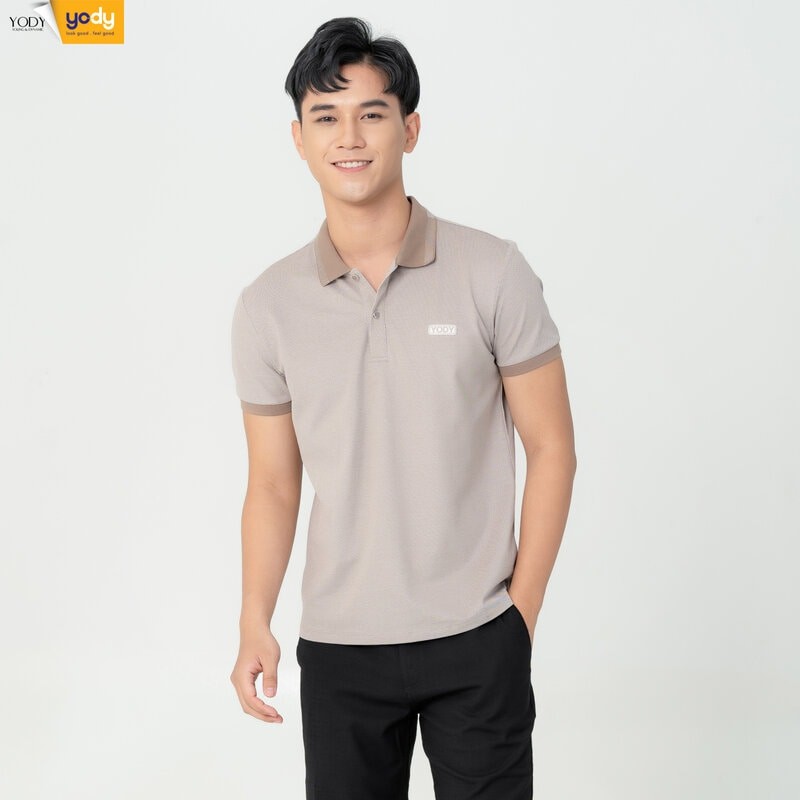 Áo polo nam Yody phông tay ngắn vải cotton mắt chim co giãn 4 chiều, form dáng trẻ trung - thanh lịch - APM3299 | BigBuy360 - bigbuy360.vn