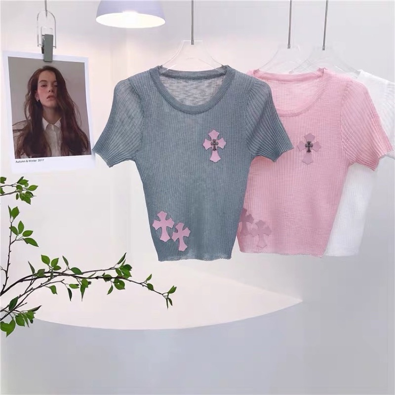 áo len dệt kim muối tiêu chữ thập (A517#)