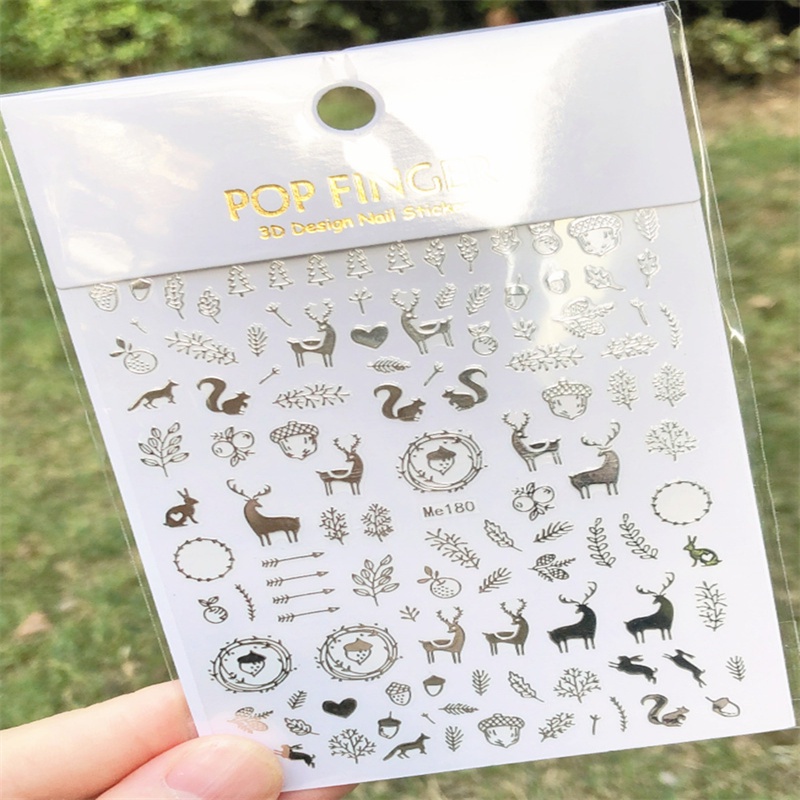 1 Miếng Dán Trang Trí Móng Tay Hình Bông Tuyết Lấp Lánh Me180-197