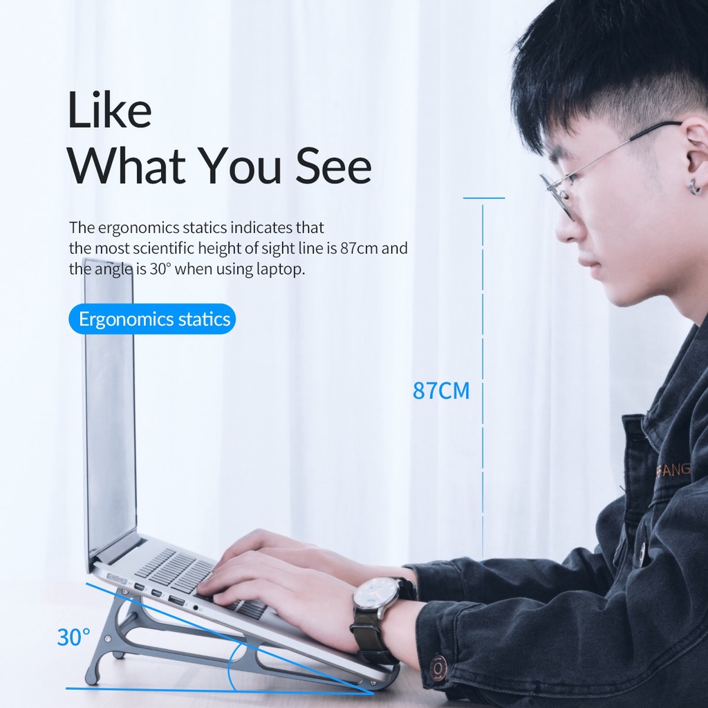 Giá Đỡ Laptop Bằng Nhôm Di Động Orico Cho13-17 inch Laptop Notebook