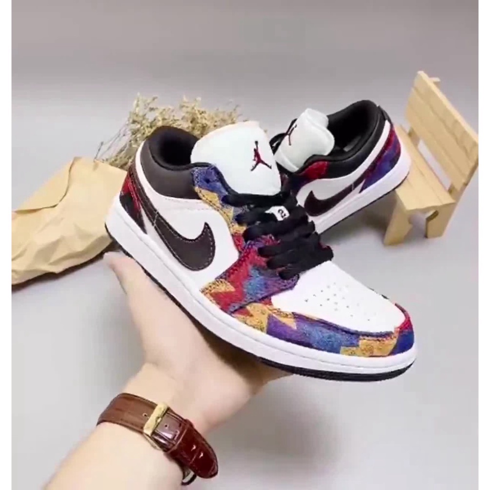 [Ảnh+Video thật][Full bill +box] Giày Sneaker 𝗷𝗼𝗿𝗱𝗮𝗻 𝟭 Thổ Cẩm Cổ Thấp, Giày JD1 Thời Trang Cao Cấp Nam Nữ | BigBuy360 - bigbuy360.vn