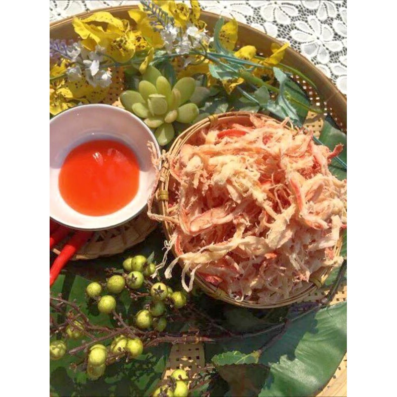 🐙 300g Mực Khô Xé Sợi Rim Nước Dừa🌴