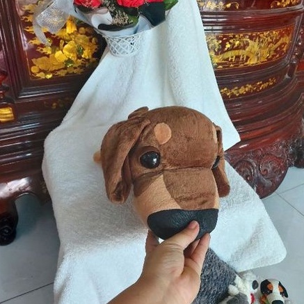 chó bông the dog có cót, vẫy đuôi