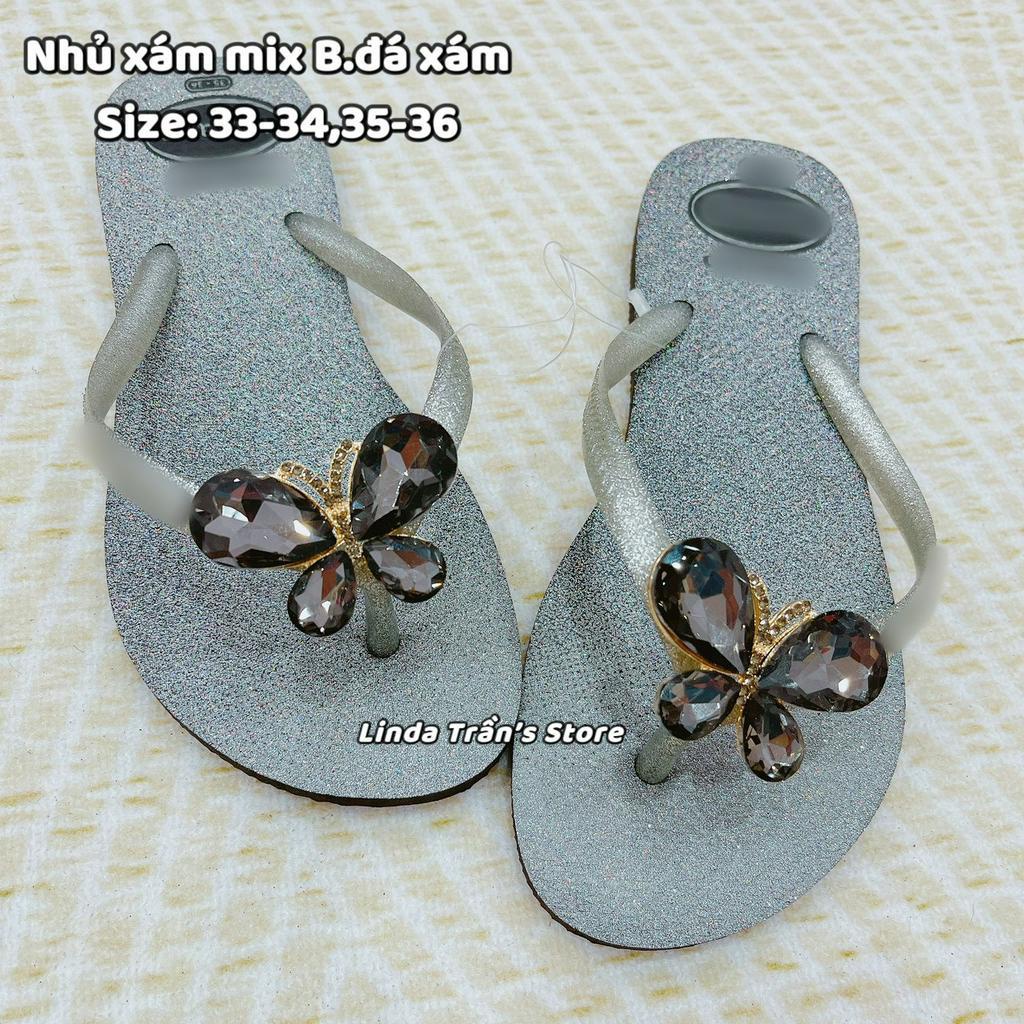 Dép HVN Nhủ xám +Charm