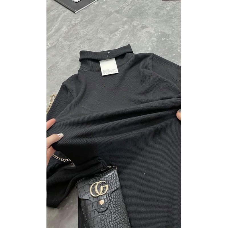 Đầm ôm-Váy body len tăm dáng dài cổ LỌ [free_ship] | BigBuy360 - bigbuy360.vn