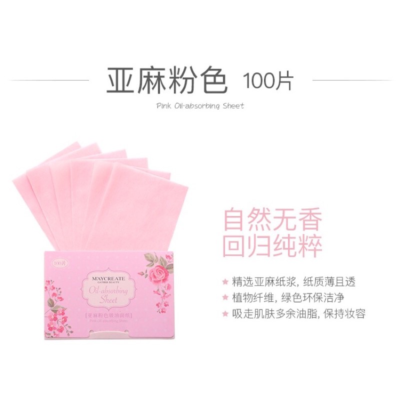 Giấy Thấm Dầu 100 tờ Maycreate Bao Bì Siêu Xinh