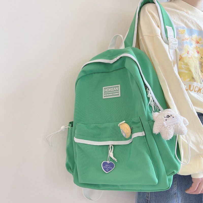 Ba Lô Du Lịch / Đi Học Kích Cỡ Lớn Màu Sắc Đơn Giản Xinh Xắn Phong Cách Thời