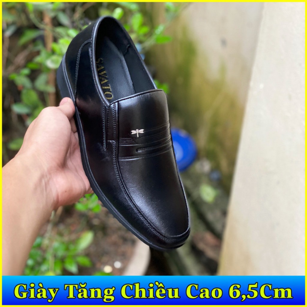 Giày Tây Nam Tăng Chiều Cao GC332 - Chất Liệu Da Bò Nhập Khẩu Nguyên Tấm - Đế Cao Su Khâu Chắc Chắn-Phong Cách Lịch Lãm