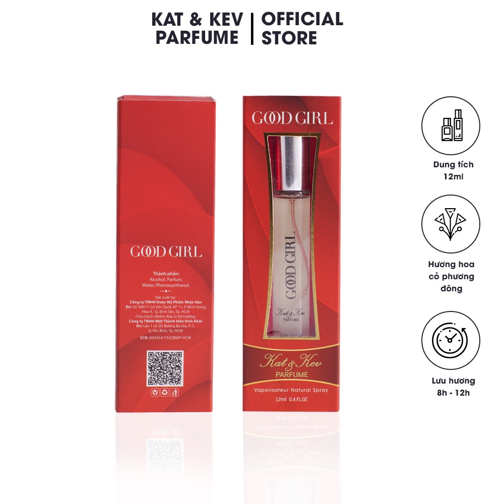 Nước Hoa Chính Hãng KAT &amp; KEV SPRAY 12ML (DẠNG XỊT) Hương Thơm Độc Đáo, Cá Tính, Quyến Rũ