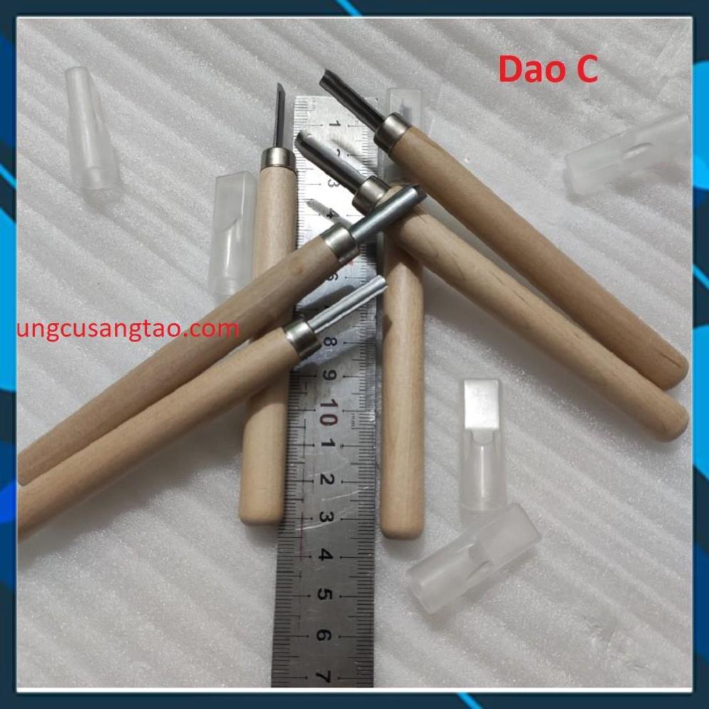 Dao tiện mũi V 5.7mm (kiểu 2) / dao tiện mũi C 6.6mm / Dao khắc trái cây cao cấp