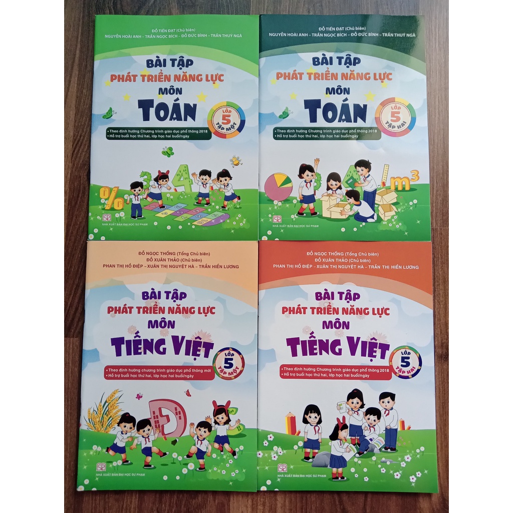 Sách Combo Bài Tập Phát Triển Năng Lực Môn Toán Và Môn Tiếng Việt Lớp 5 (4 Quyển)