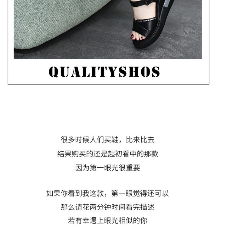 Giày Sandal Đế Xuồng Dày Dặn Bằng Da Thật Thời Trang Mùa Hè 2022