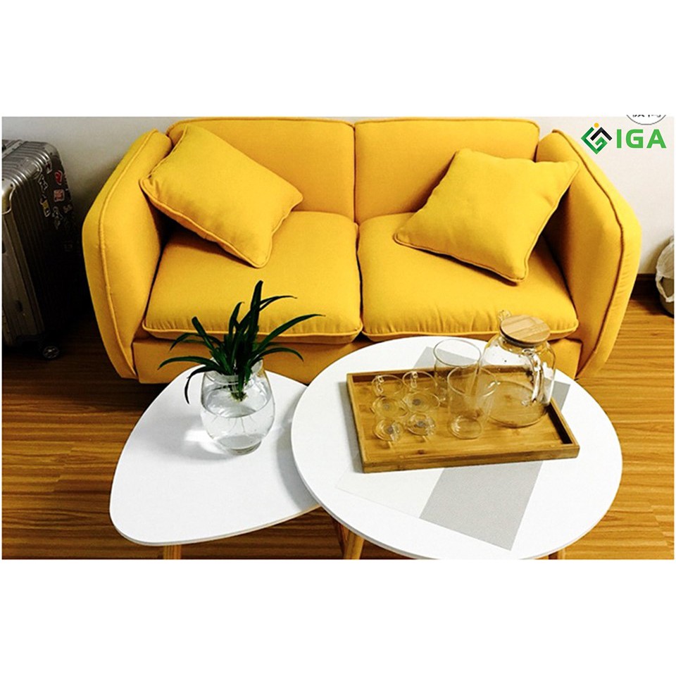 [SIÊU SALE VÔ ĐỊCH] Bàn trà sofa/cafe hiện đại tam giác chân gỗ sồi phòng khách- BO50M/BO40M Trắng