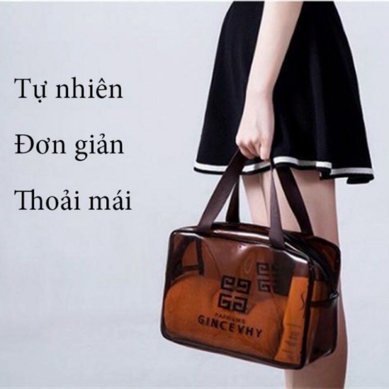 Túi đựng mỹ phẩm- Sét 3 Túi Trong Suốt Đựng Đồ Mỹ Phẩm Đi Du Lịch Thời Trang