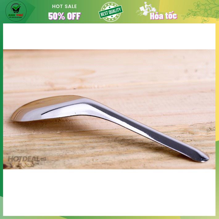 Bộ 10 muỗng bầu ăn canh inox cán ngắn - Bộ 10 muỗng nhỏ gọn tiện lợi