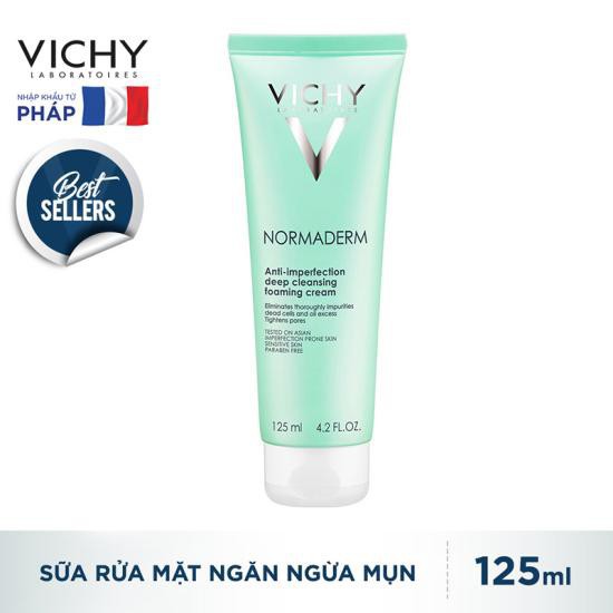 Sữa Rửa Mặt Giúp Thu Nhỏ Lỗ Chân Lông Vichy Normaderm 125ml