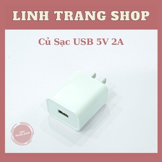 Củ Sạc USB 5V 2.4 Dành Cho Nhiều Dòng Máy (Bảo Hành 12 Tháng)