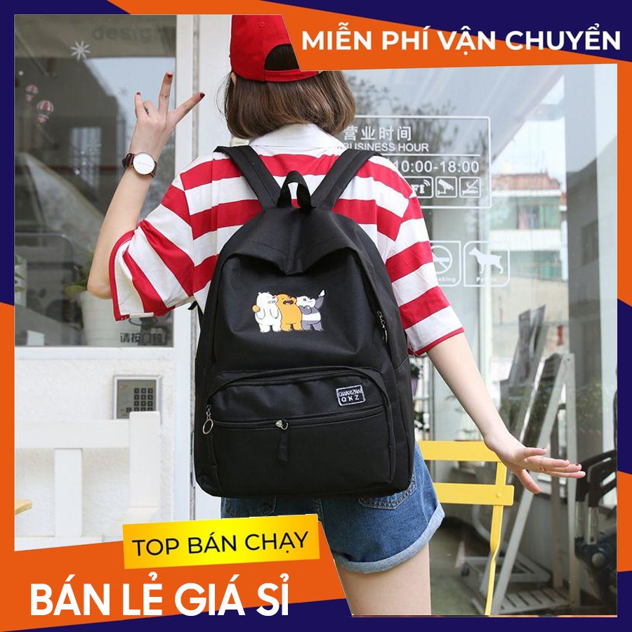 [HOT] BALO THỜI TRANG, Ba Lô 3 Chú Gấu Xinh Xắn Cute Giá Rẻ