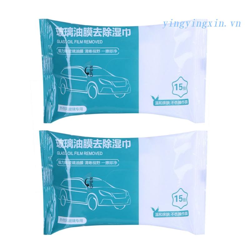 Set 2 Gói Khăn Giấy Lau Kính Xe Hơi Chất Lượng Cao