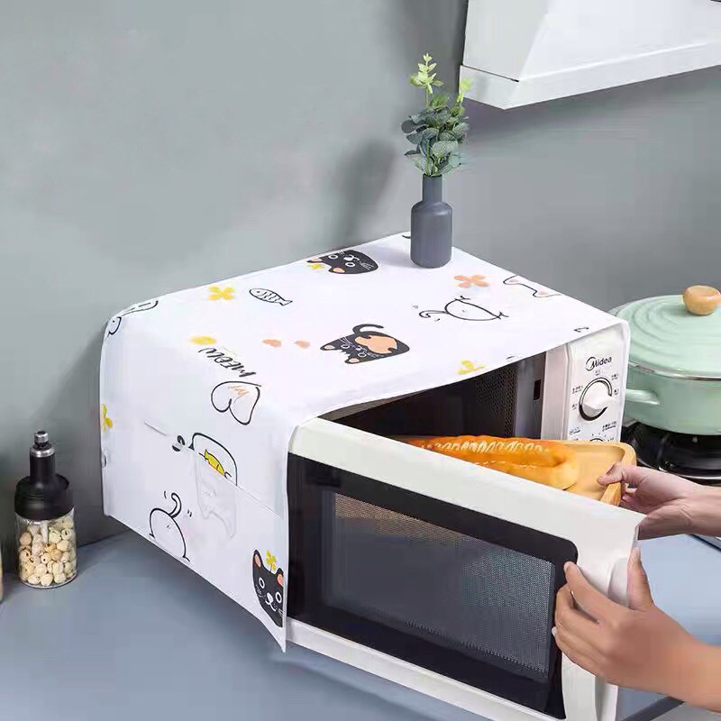 [ MẪU MỚI] Tấm Phủ Bảo Vệ Lò Vi Sóng Cao Cấp Chất Liệu PE Chống Thấm Nước 88311 Korea Store 88