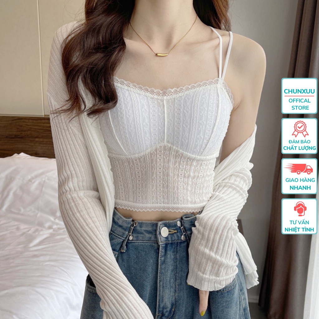 Áo bra nữ ren mềm dáng lửng ChunXuu, thiết kế có mút đệm dây kép siêu gợi cảm - BR13