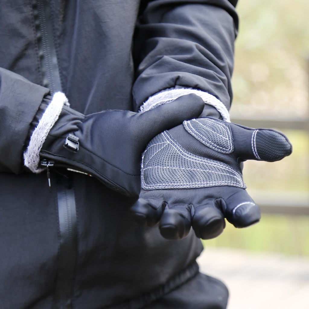 Găng tay đi mô tô có dây kéo chống nước thiết kế cá tính dành cho nam nữ