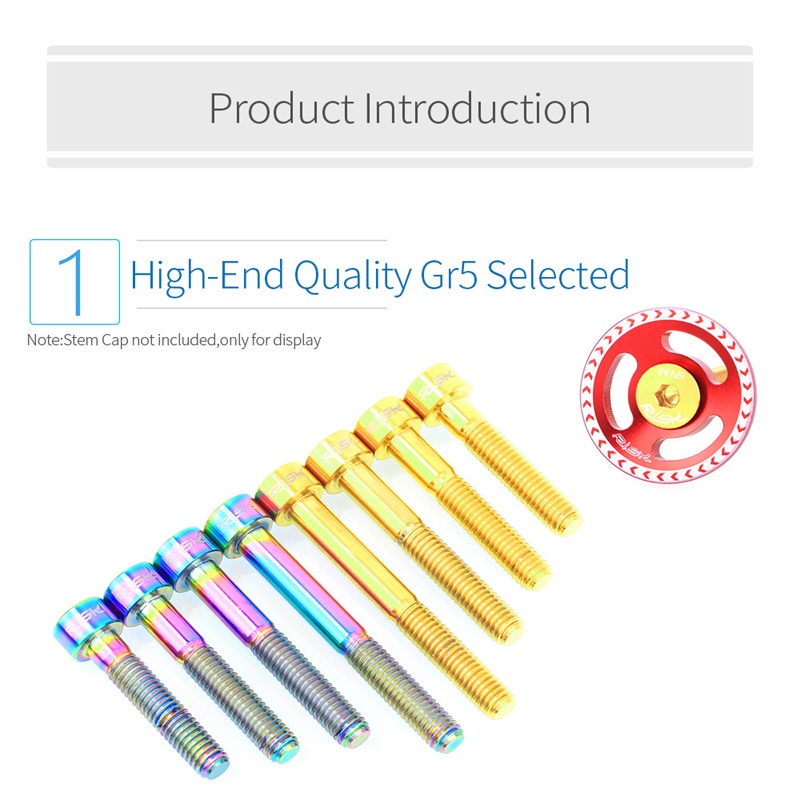 Bu Lông Lục Giác Bằng Titan M6 x 30 35 40 50mm Cho Xe Đạp Leo Núi