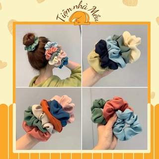 Scrunchies, dây buộc tóc vải gân