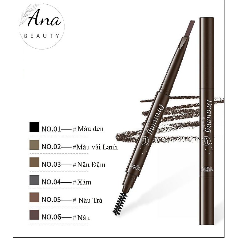 Chì Kẻ Mày Lameila 02 Đầu Color Geometry – Bút Kẻ Mày Lameila 2 Đầu Không Thấm Nước | BigBuy360 - bigbuy360.vn