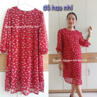 🌼đầm bầu voan hoa nhí